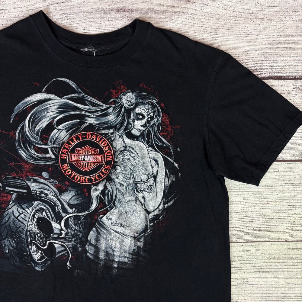 2013 Harley Davidson Motorcycles Kansas City Tattoo Pin Up Girl T-shirt